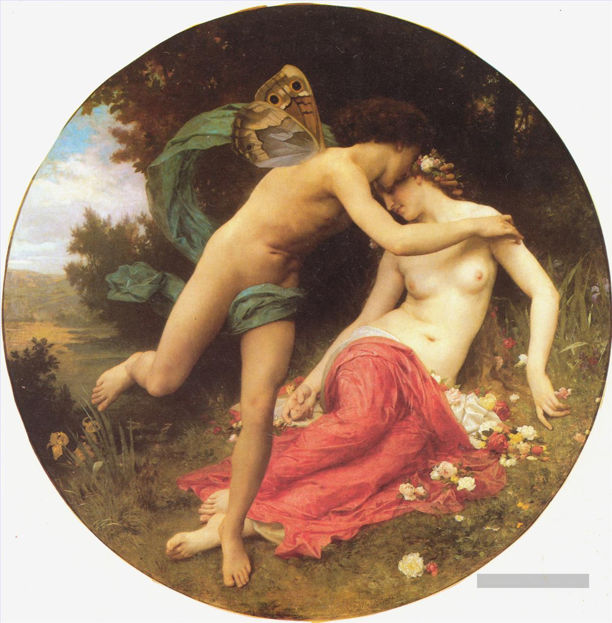 Cupidon et Psyché William Adolphe Bouguereau Peintures à l'huile
